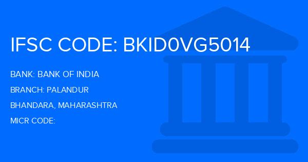 Bank Of India (BOI) Palandur Branch IFSC Code