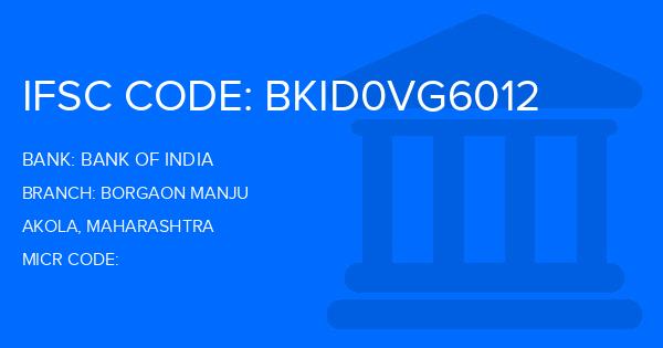 Bank Of India (BOI) Borgaon Manju Branch IFSC Code