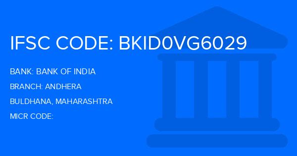 Bank Of India (BOI) Andhera Branch IFSC Code