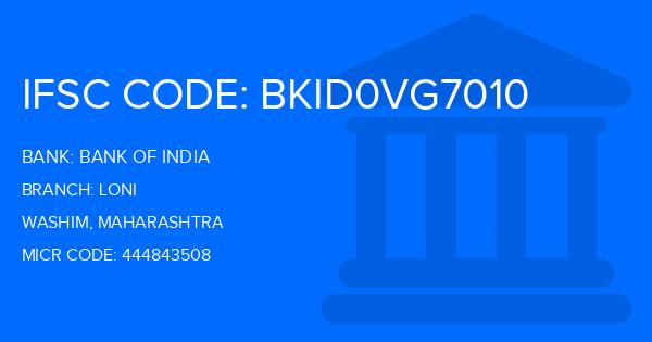 Bank Of India (BOI) Loni Branch IFSC Code