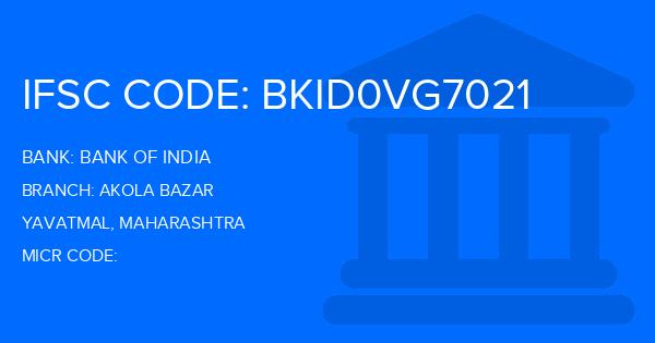 Bank Of India (BOI) Akola Bazar Branch IFSC Code