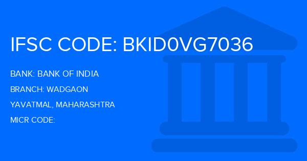 Bank Of India (BOI) Wadgaon Branch IFSC Code