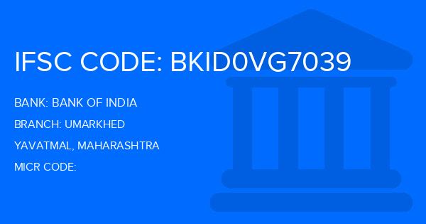 Bank Of India (BOI) Umarkhed Branch IFSC Code
