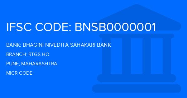 Bhagini Nivedita Sahakari Bank Rtgs Ho Branch IFSC Code