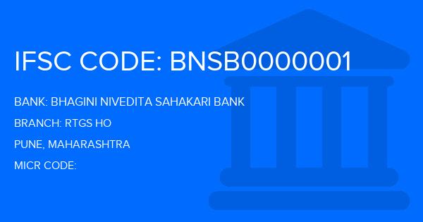 Bhagini Nivedita Sahakari Bank Rtgs Ho Branch IFSC Code