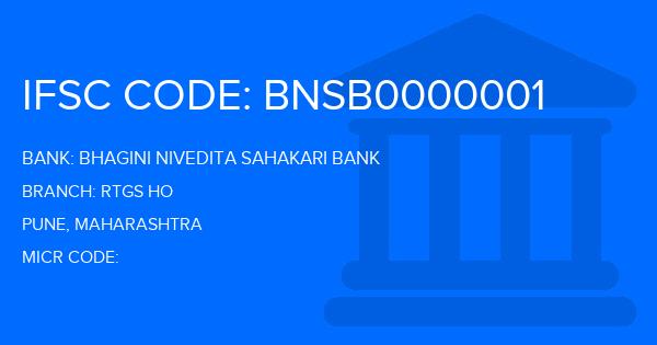 Bhagini Nivedita Sahakari Bank Rtgs Ho Branch IFSC Code