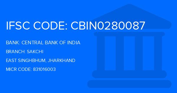 Central Bank Of India (CBI) Sakchi Branch IFSC Code