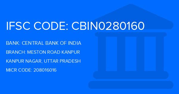 Central Bank Of India (CBI) Meston Road Kanpur Branch IFSC Code