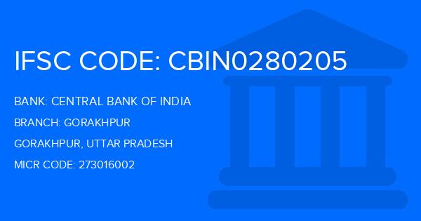 Central Bank Of India (CBI) Gorakhpur Branch IFSC Code