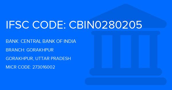 Central Bank Of India (CBI) Gorakhpur Branch IFSC Code