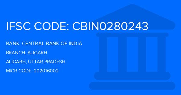 Central Bank Of India (CBI) Aligarh Branch IFSC Code