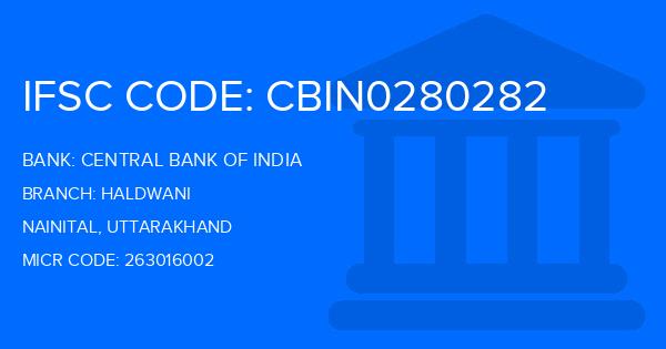 Central Bank Of India (CBI) Haldwani Branch IFSC Code