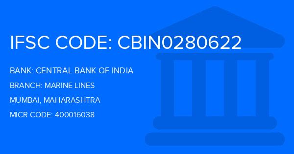 Central Bank Of India (CBI) Marine Lines Branch IFSC Code