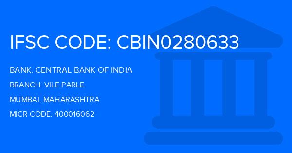 Central Bank Of India (CBI) Vile Parle Branch IFSC Code