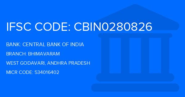 Central Bank Of India (CBI) Bhimavaram Branch IFSC Code