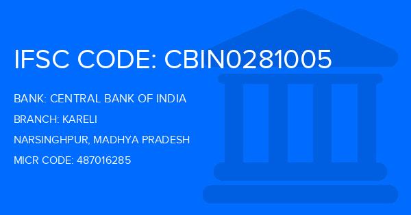 Central Bank Of India (CBI) Kareli Branch IFSC Code