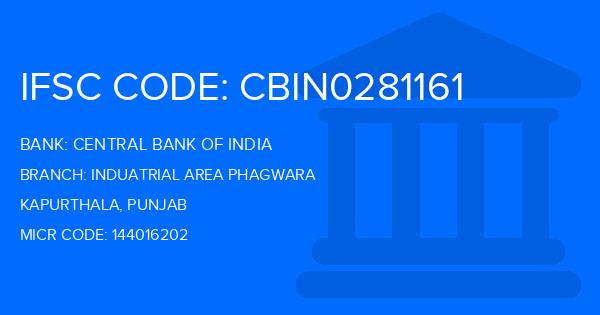 Central Bank Of India (CBI) Induatrial Area Phagwara Branch IFSC Code
