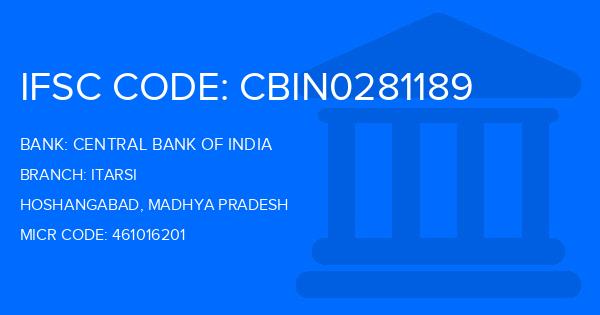 Central Bank Of India (CBI) Itarsi Branch IFSC Code