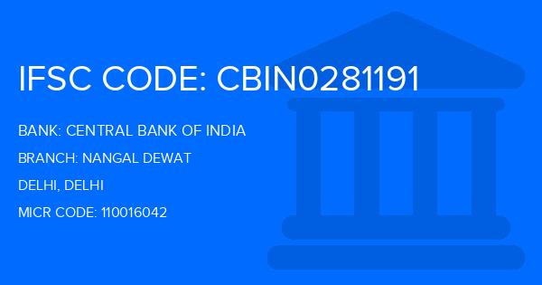 Central Bank Of India (CBI) Nangal Dewat Branch IFSC Code