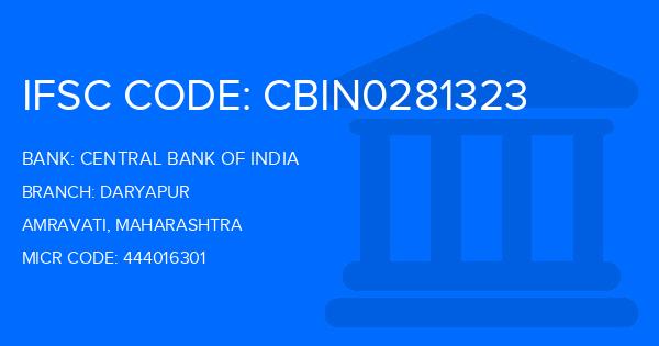 Central Bank Of India (CBI) Daryapur Branch IFSC Code