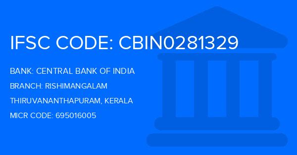 Central Bank Of India (CBI) Rishimangalam Branch IFSC Code