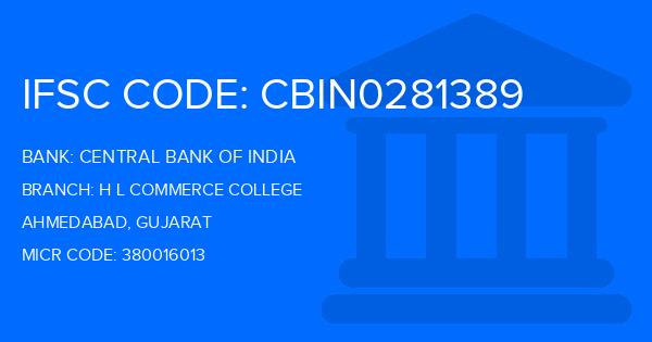 Central Bank Of India (CBI) H L Commerce College Branch IFSC Code