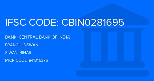Central Bank Of India (CBI) Siswan Branch IFSC Code