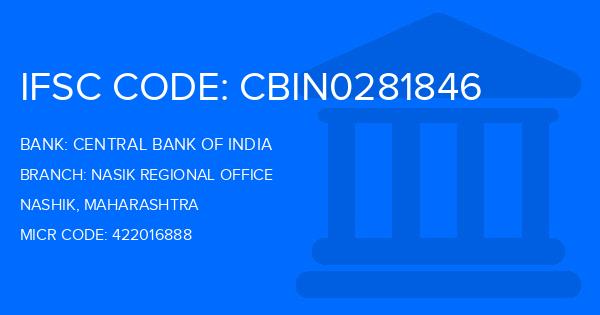 Central Bank Of India (CBI) Nasik Regional Office Branch IFSC Code