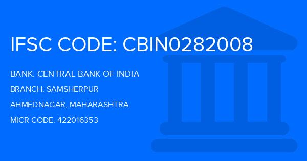 Central Bank Of India (CBI) Samsherpur Branch IFSC Code