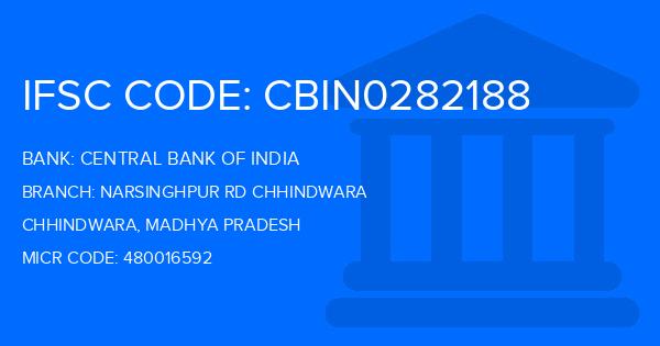 Central Bank Of India (CBI) Narsinghpur Rd Chhindwara Branch IFSC Code