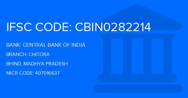 Central Bank Of India (CBI) Chitora Branch IFSC Code
