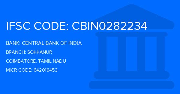Central Bank Of India (CBI) Sokkanur Branch IFSC Code