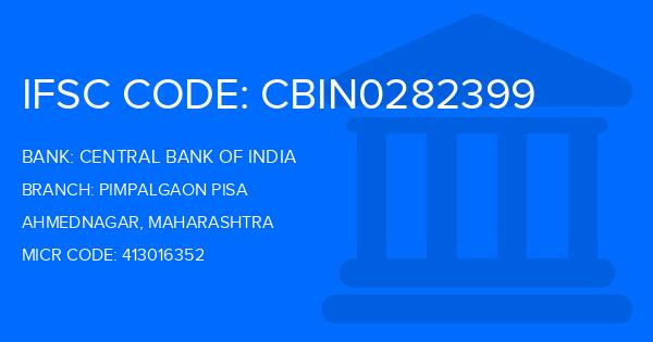 Central Bank Of India (CBI) Pimpalgaon Pisa Branch IFSC Code