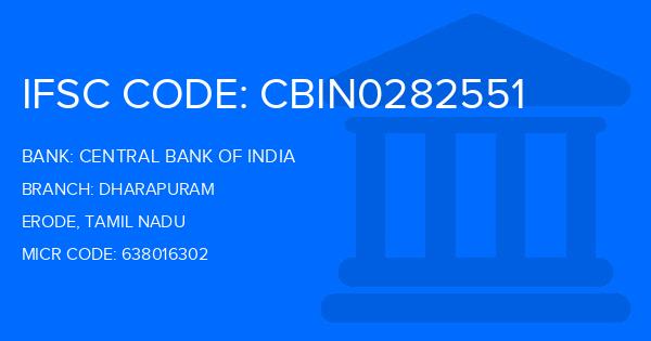Central Bank Of India (CBI) Dharapuram Branch IFSC Code
