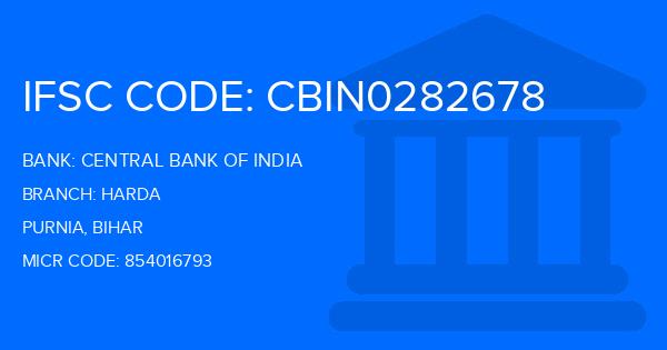 Central Bank Of India (CBI) Harda Branch IFSC Code