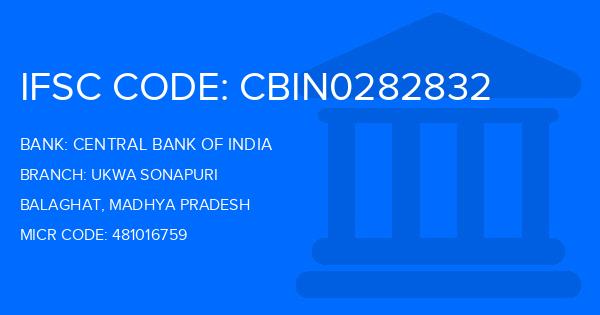 Central Bank Of India (CBI) Ukwa Sonapuri Branch IFSC Code