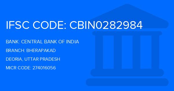 Central Bank Of India (CBI) Bherapakad Branch IFSC Code
