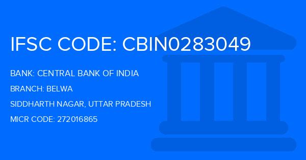 Central Bank Of India (CBI) Belwa Branch IFSC Code