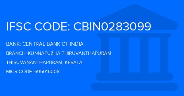 Central Bank Of India (CBI) Kunnapuzha Thiruvanthapuram Branch IFSC Code
