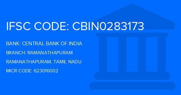 Central Bank Of India (CBI) Ramanathapuram Branch IFSC Code