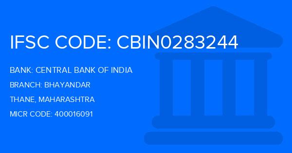 Central Bank Of India (CBI) Bhayandar Branch IFSC Code