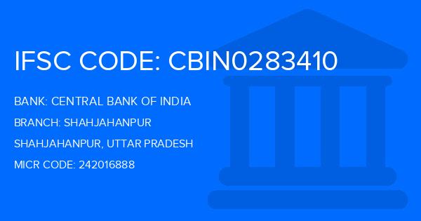 Central Bank Of India (CBI) Shahjahanpur Branch IFSC Code
