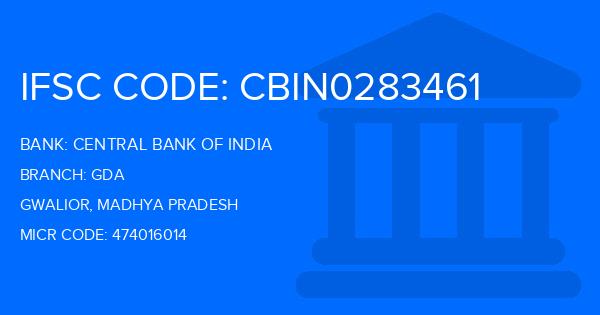 Central Bank Of India (CBI) Gda Branch IFSC Code