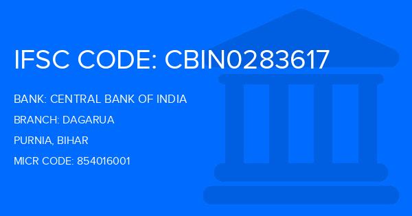 Central Bank Of India (CBI) Dagarua Branch IFSC Code