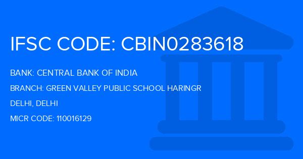 Central Bank Of India (CBI) Green Valley Public School Haringr Branch IFSC Code