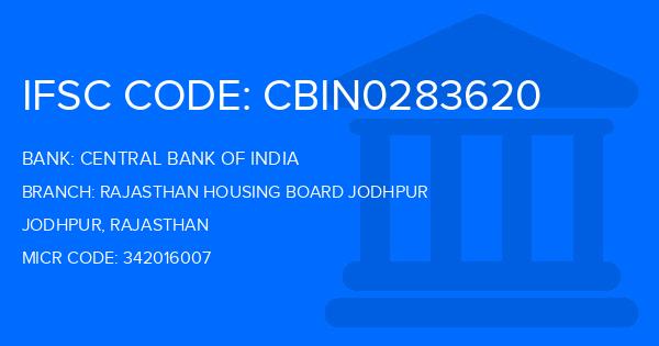 Central Bank Of India (CBI) Rajasthan Housing Board Jodhpur Branch IFSC Code