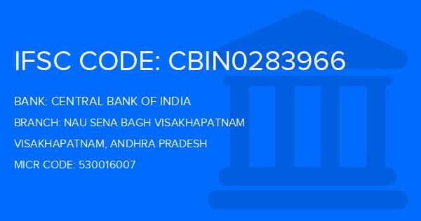 Central Bank Of India (CBI) Nau Sena Bagh Visakhapatnam Branch IFSC Code