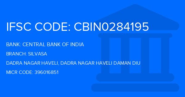 Central Bank Of India (CBI) Silvasa Branch IFSC Code