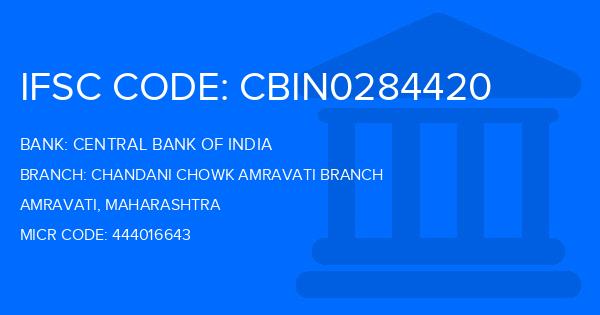Central Bank Of India (CBI) Chandani Chowk Amravati Branch