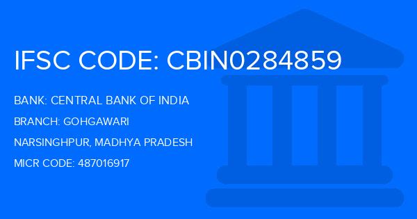 Central Bank Of India (CBI) Gohgawari Branch IFSC Code